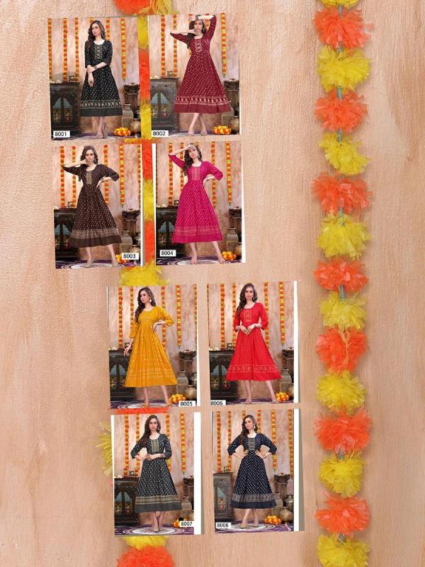 Golden Fanna Vol 1 Rayon Designer Exclusive Kurti Collection